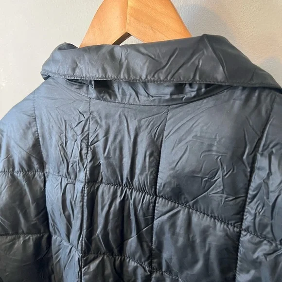 Vintage LL Bean Packable Puffer Jacket Mens Size Large Tall Black Snap Button - Picture 6 of 6